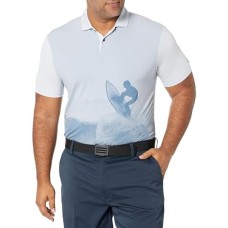 Oakley Мужское поло Oakley с жаккардовым принтом, влагоотводящее, 4-сторонней эластичности Синий (Arctic Ice)