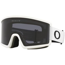 Oakley Сноубордические очки Target Line L с антифогом и широкой посадкой для катания в снегу Белый (Matte White Strap/Dark Grey Lens)