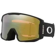 Oakley Лыжные очки Line Miner с цилиндрической линзой для отличного периферийного обзора Черный (Matte Black Strap/Prizm Sage Gold Iridium Lens)