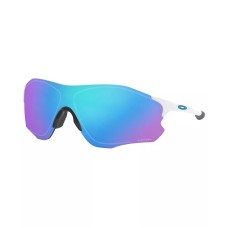 Oakley Безободковые солнцезащитные очки для мужчин с низким мостом, модель OO9313 EVZero Path 38 Белый (White)