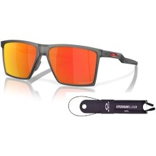 Oakley Солнцезащитные очки квадратной формы Oakley Futurity OO9482 для мужчин и женщин + набор аксессуаров и футляр для ношения Серый (Satin Grey Smoke / Prizm Ruby Polarized)