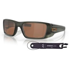 Oakley Солнцезащитные очки для мужчин Oakley Fuel Cell OO9096 + комплект Leash + комплект iWear Зеленый (Matte Olive Ink / Prizm Tungsten)