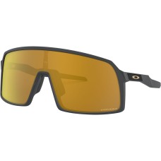 Oakley Солнцезащитные очки Sutro Prizm с широкими цилиндрическими линзами, обзор по бокам, защита от UVA и UVB Черный (Matte Carbon/Prizm 24k)