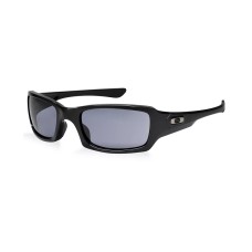 Oakley Солнцезащитные очки FIVES SQUARED с поликарбонатными линзами, стиль: прямоугольный Черный (BLACK SHINY/GREY)