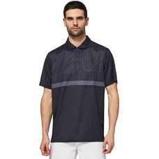 Oakley Мужское поло Oakley Top Half Leader из полиэстера с защитой UPF50+ и функциональной застежкой Черный (Blackout)