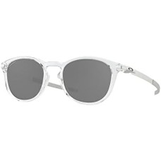 Oakley Мужские круглые солнцезащитные очки с ключевым мостиком, O-Matter, из нержавеющей стали, комфортная посадка Черный (Polished Clear/Prizm Black)