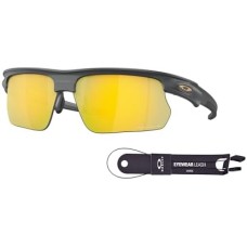 Oakley Солнцезащитные очки Oakley Bisphaera OO9400 прямоугольной формы для мужчин и женщин + комплект аксессуаров + дизайнерский набор iWear Золотой (Matte Carbon / Prizm 24k Polarized)