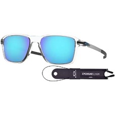Oakley Мужские квадратные солнцезащитные очки Oakley Wheel House OO9469 с ремешком и набором iWear для ухода Прозрачный (Polished Clear / Prizm Sapphire)