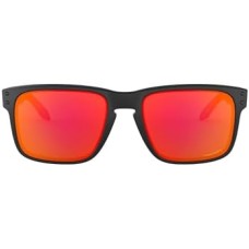 Oakley Мужские солнцезащитные очки Holbrook с квадратной оправой, 100% защита от UVA/UVB/UVC Черный (Matte Black/Prizm Ruby)