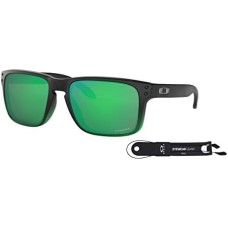 Oakley Мужские солнцезащитные очки Oakley Holbrook OO9102 с креплением и аксессуарами VISIOVA Зеленый (Jade Fade / Prizm Jade (9102e4))