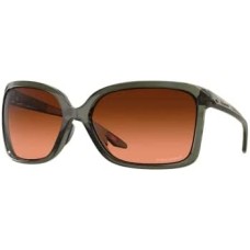 Oakley Женские очки в стиле кошачьи глаза Oakley Wildrye OO9230 + шнурок + набор аксессуаров iWear Коричневый (Olive Ink / Prizm Brown Gradient)