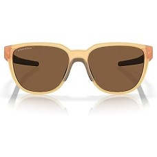 Oakley Прямоугольные солнцезащитные очки с низким мостом и оптимизированным дизайном, технология Prizm Оранжевый (Matte Transparent Light Curry/Prizm Bronze)