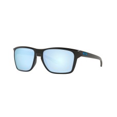 Oakley Солнцезащитные очки Sylas с линзами Prizm™, 57 мм, легкая пластиковая оправа, переносица 17 мм, дужки 142 мм Черный (Matte Black/Prizm Deep Water Polarized 1)