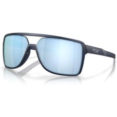 Oakley Мужские прямоугольные солнцезащитные очки Oakley Castel OO9147 + комплект аксессуаров iWear Синий (Matte Trans Blue / Prizm Deep Water Polarized)