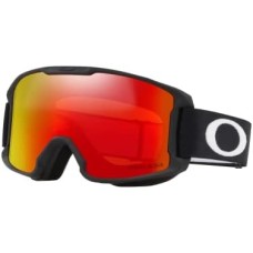 Oakley Лыжные очки Line Miner Youth с защитой от ультрафиолета, Антифог, Круглая форма, Для детей Черный (Matte Black Strap/Prizm Snow Torch Iridium Lens)